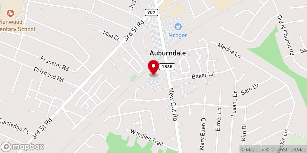Map showing location of Kenwood Heights Christian Church