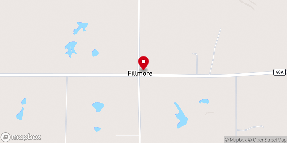 Map showing location of Fillmore Nazarene Church