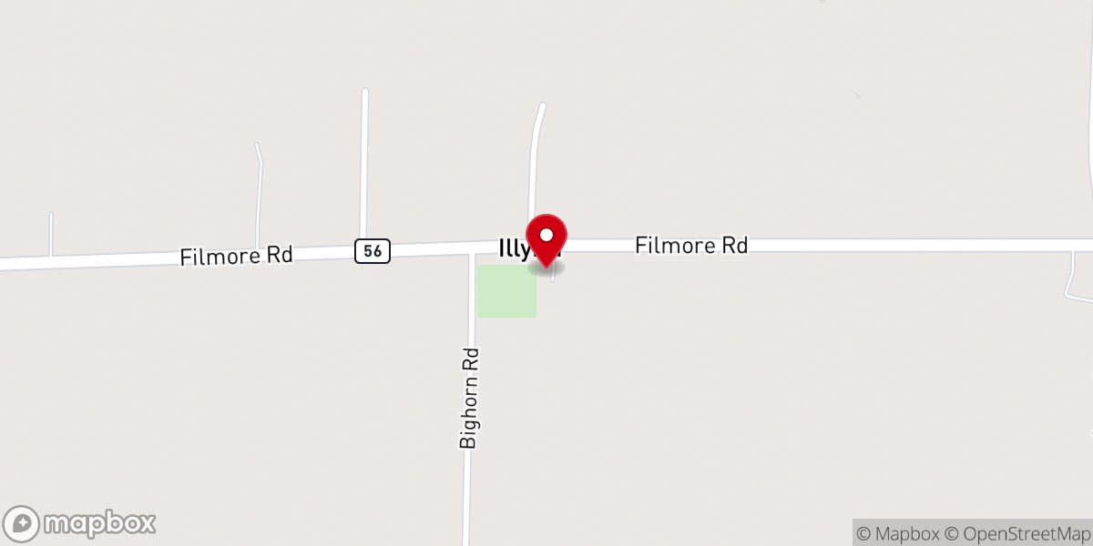 Map showing location of Illryia Community Church