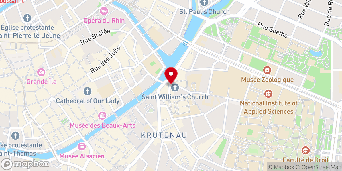 Map showing location of Paroisse Protestante Saint-Guillaume