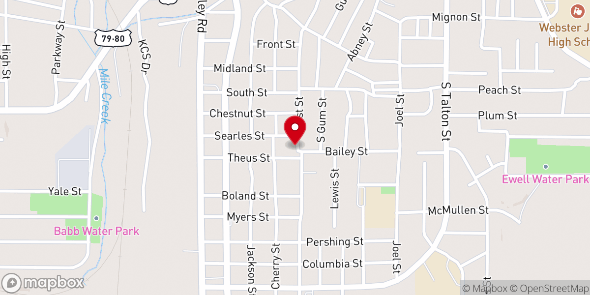 Map showing location of New Mercy Church of God in Christ