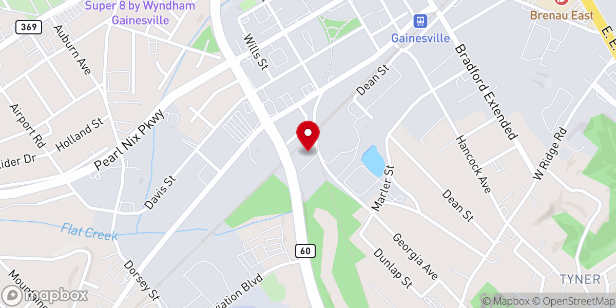 Map showing location of Covenant Baptist Church