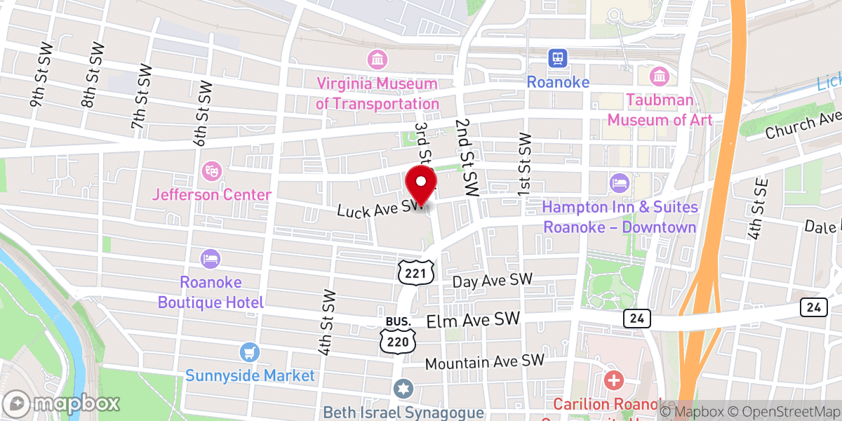 Map showing location of First Baptist Child Dev Center