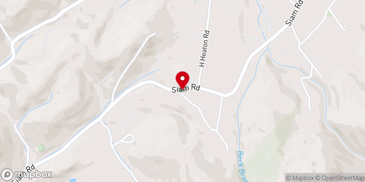 Map showing location of Beck Mountain Church