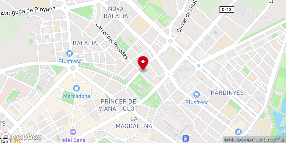 Map showing location of Iglesia Evangélica Catedral de la Familia