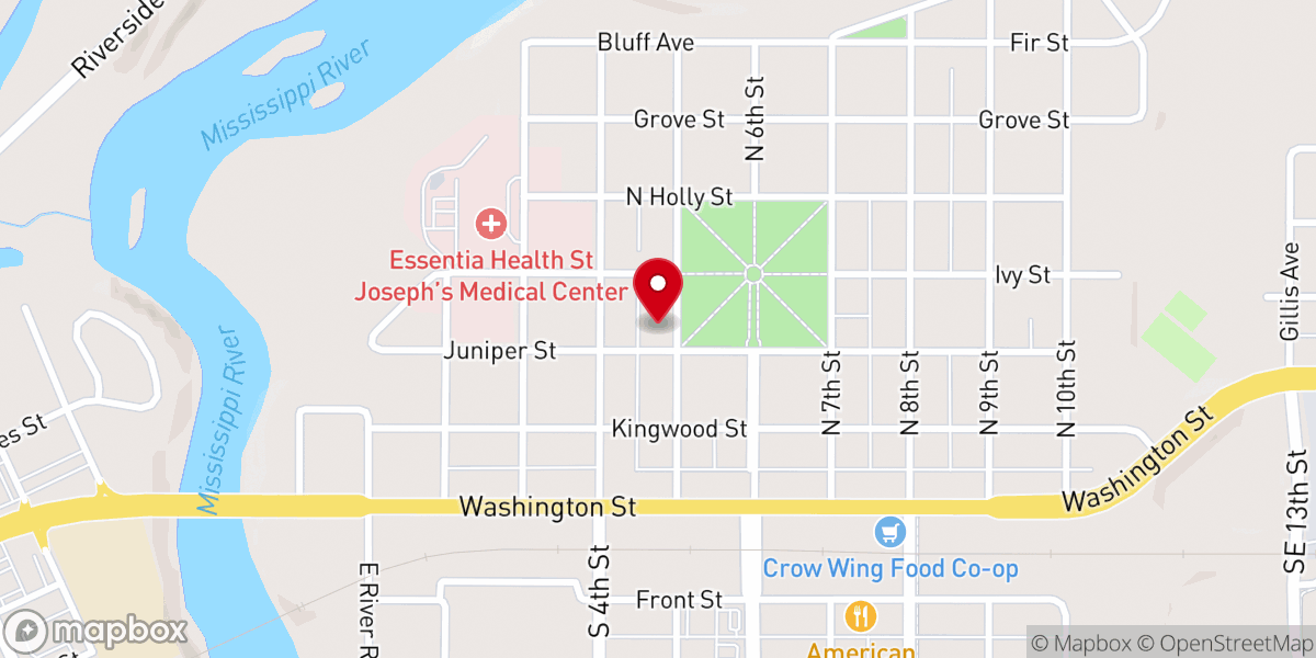 Map showing location of First Congregational Church