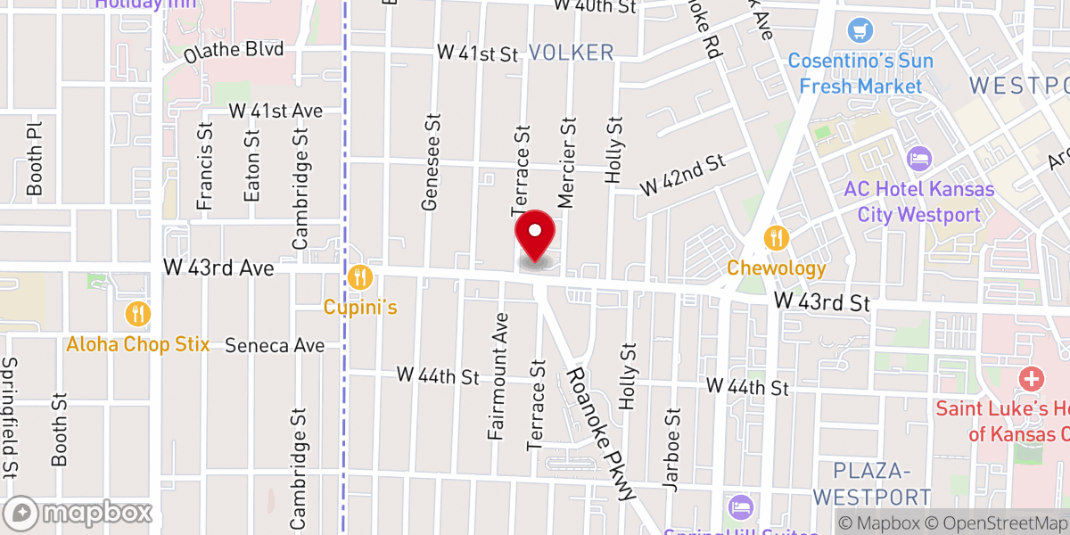 Map showing location of Guardian Angels Parish