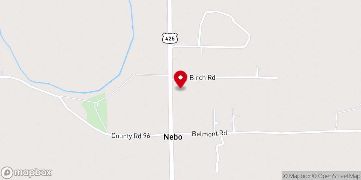 Map showing location of Yorktown First Baptist Church