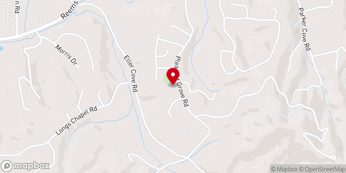 Map showing location of Pleasant Grove Union Church