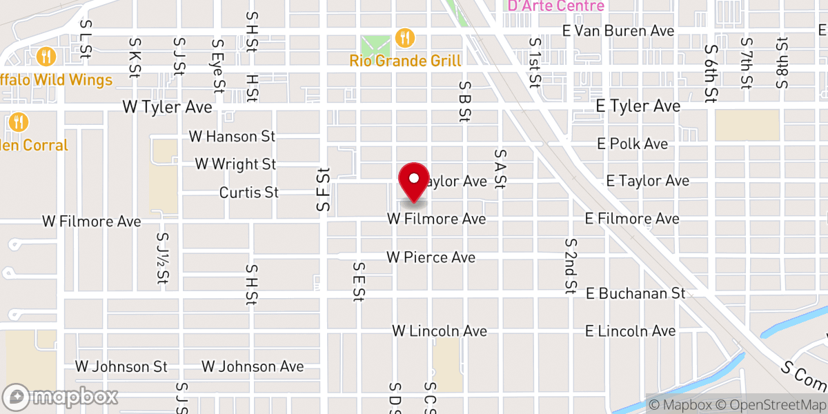 Map showing location of Primera Iglesia Bautista