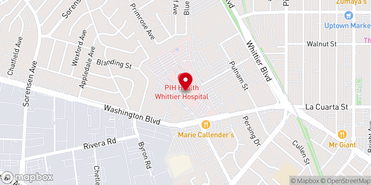 Map showing location of PIH Chapel