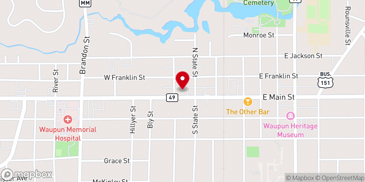 Map showing location of St Joseph's Catholic Church