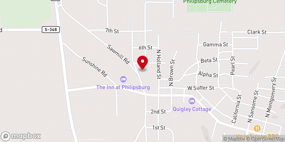 Map showing location of Philipsburg Community Church