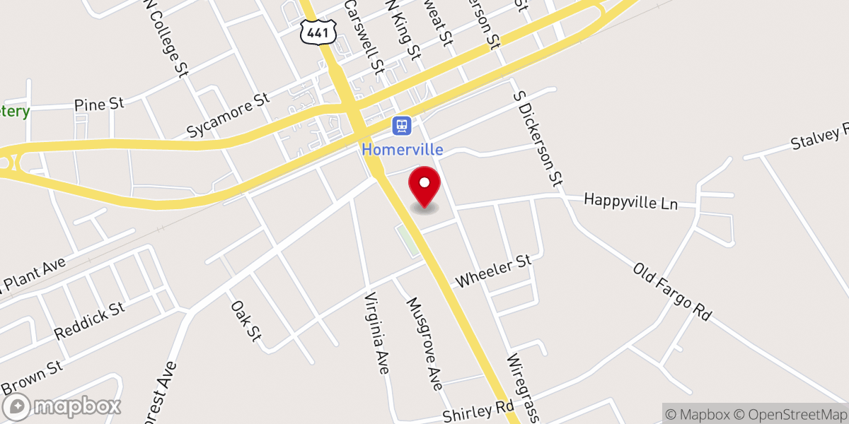 Map showing location of Heritage Builders Supply