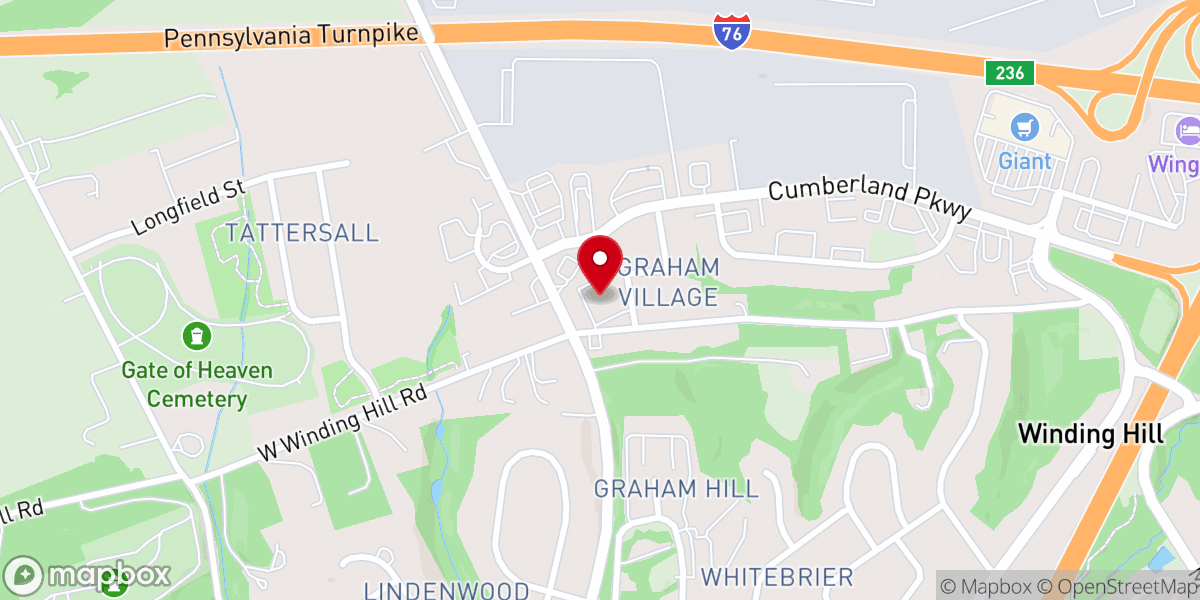 Map showing location of Crossroads Community Church
