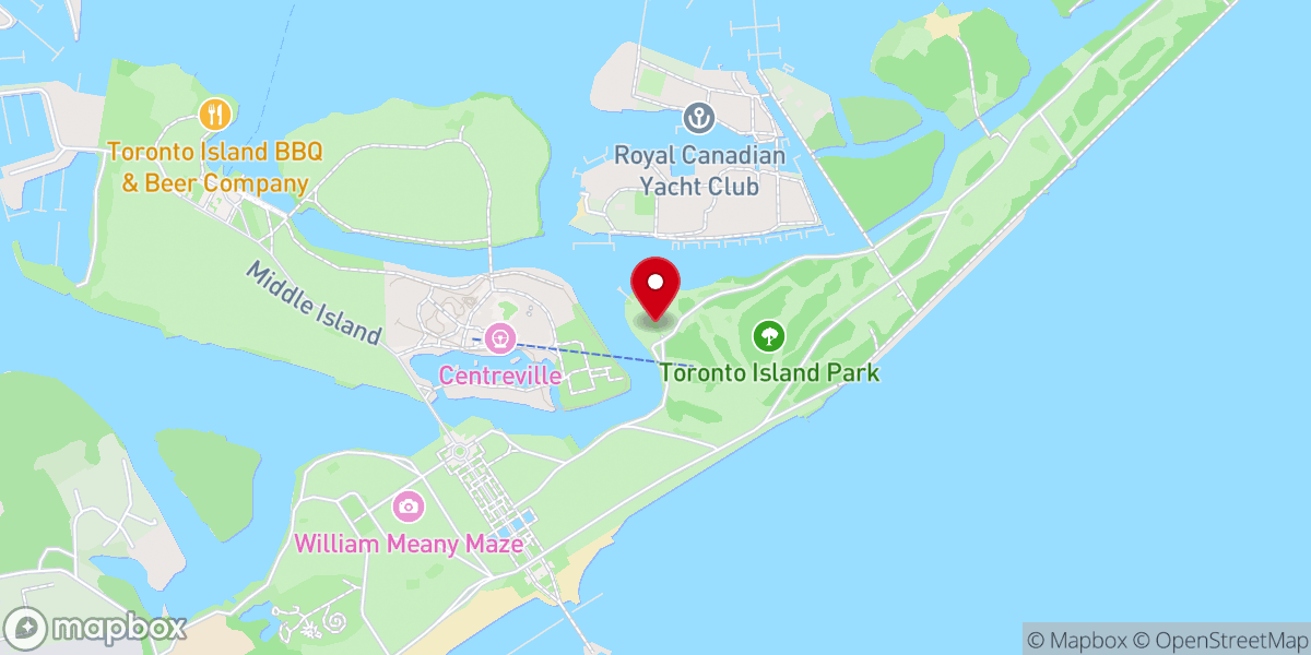 Map showing location of St. Andrew-By-The-Lake Church