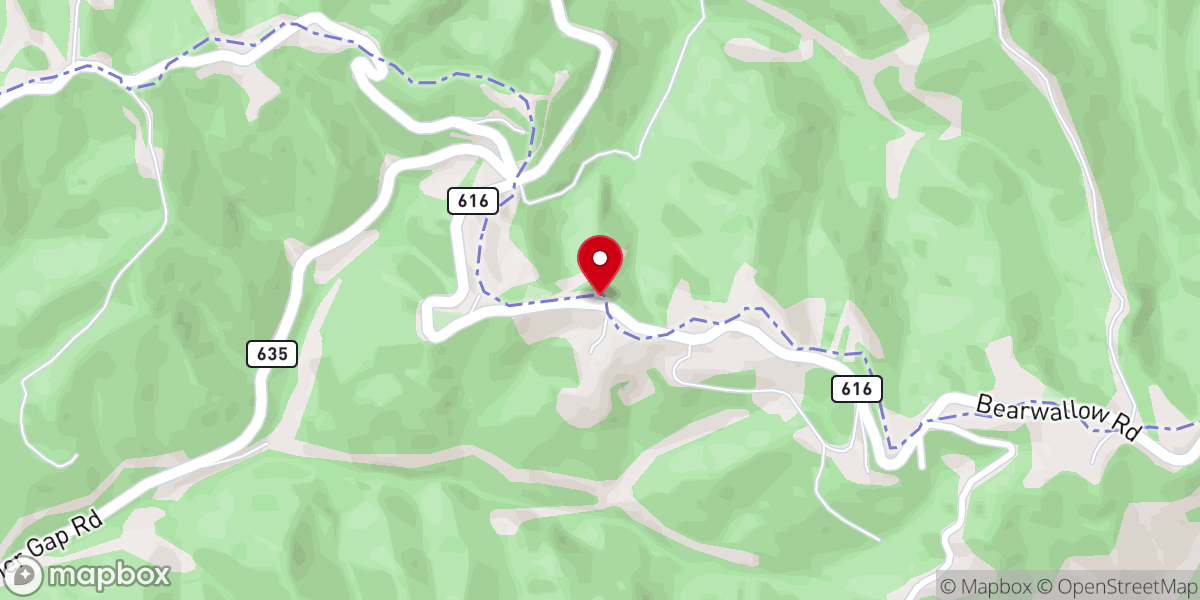 Map showing location of Pilgrim's Rest Primitive Baptist Church