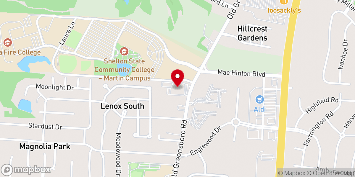 Map showing location of Elwood Church