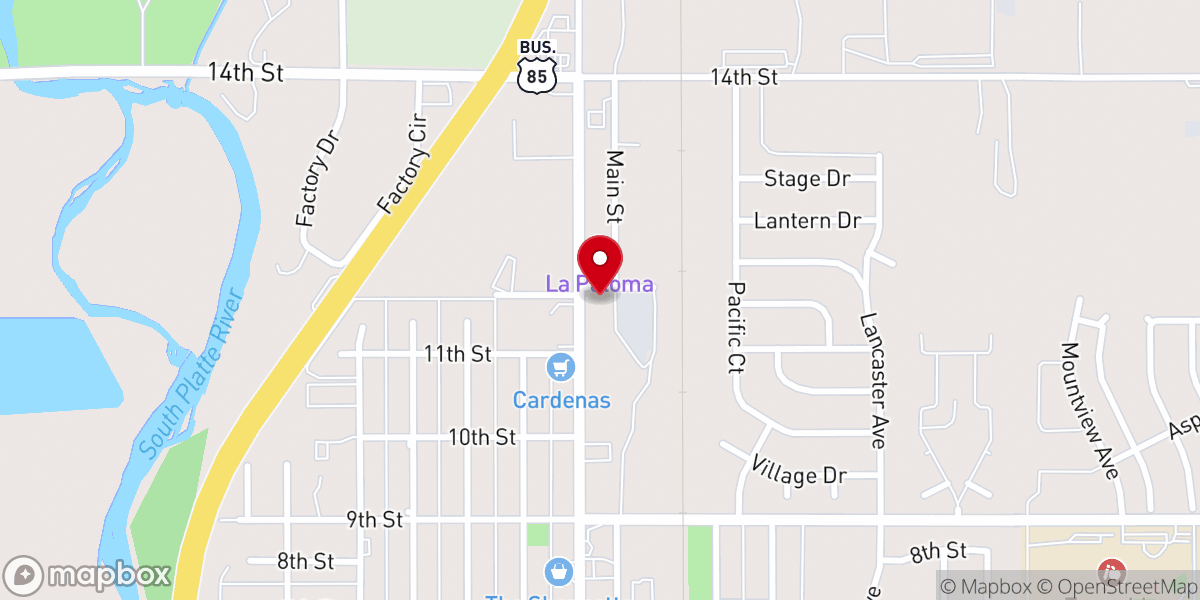 Map showing location of Outpost Calvary Chapel