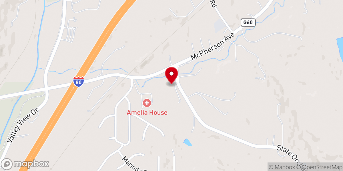 Map showing location of Eastern Hills Baptist Church
