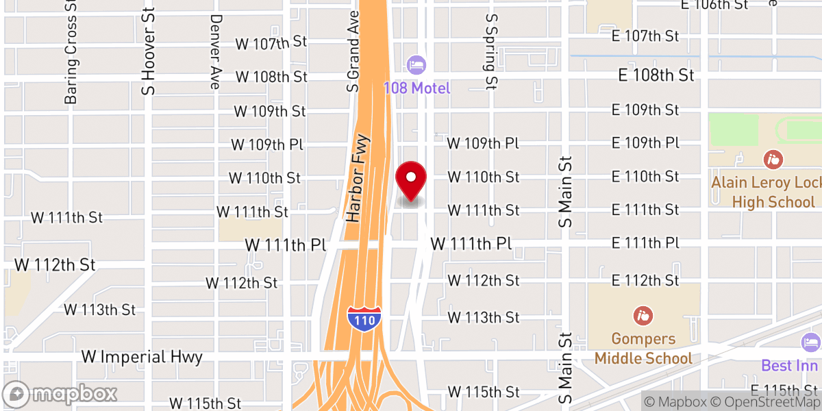 Map showing location of United Church of the Living God