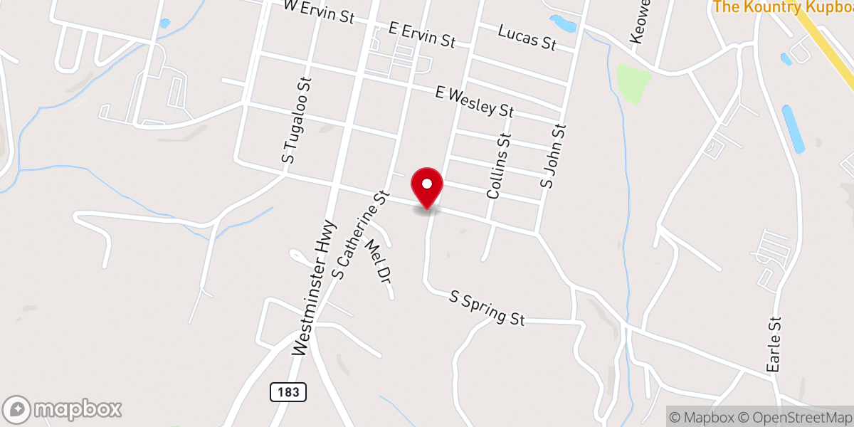 Map showing location of Faith Chapel Pentecostal Holiness Church