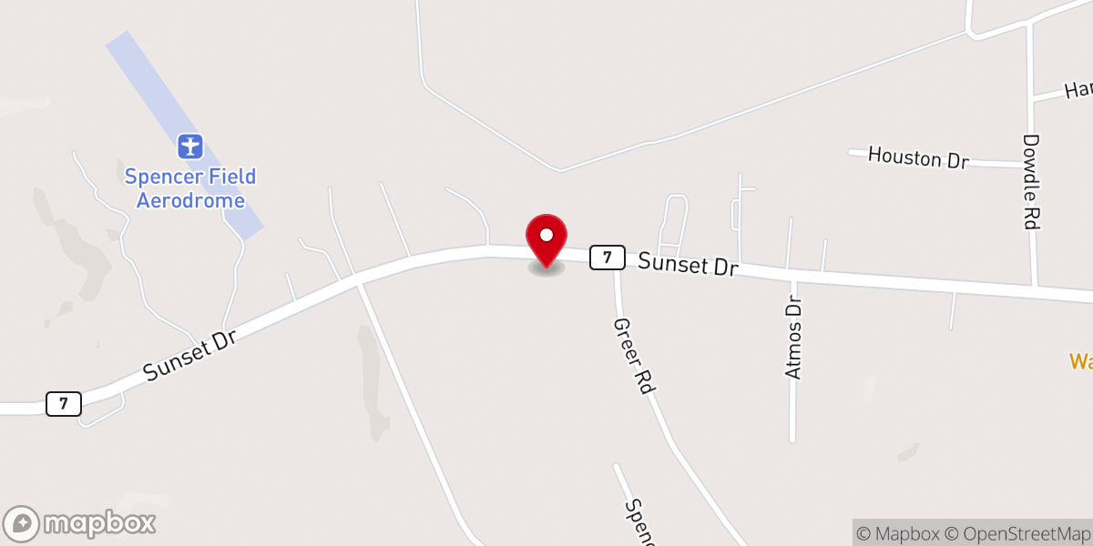 Map showing location of Greater Faith Missionary Baptist