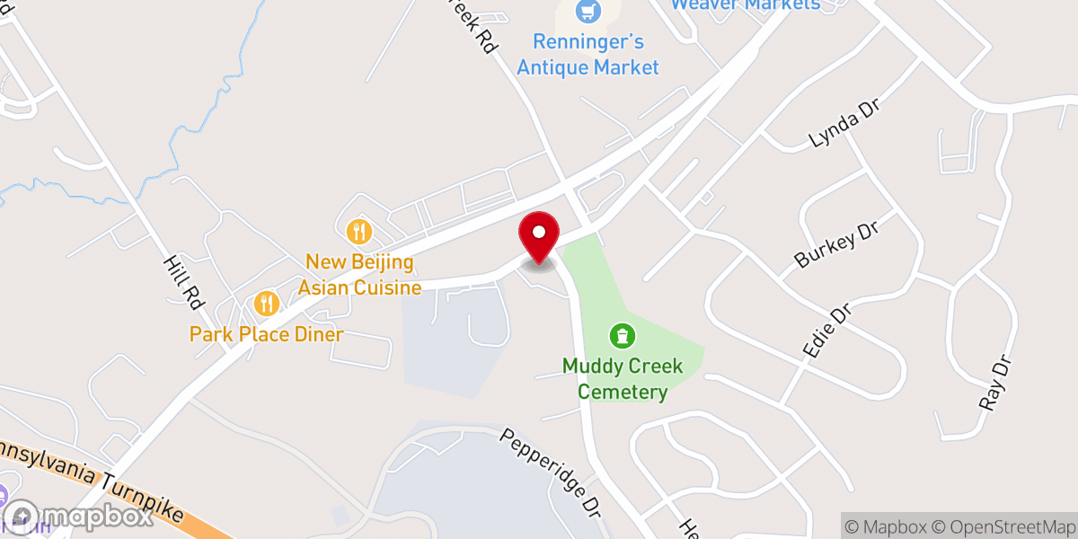 Map showing location of Muddy Creek Lutheran Church