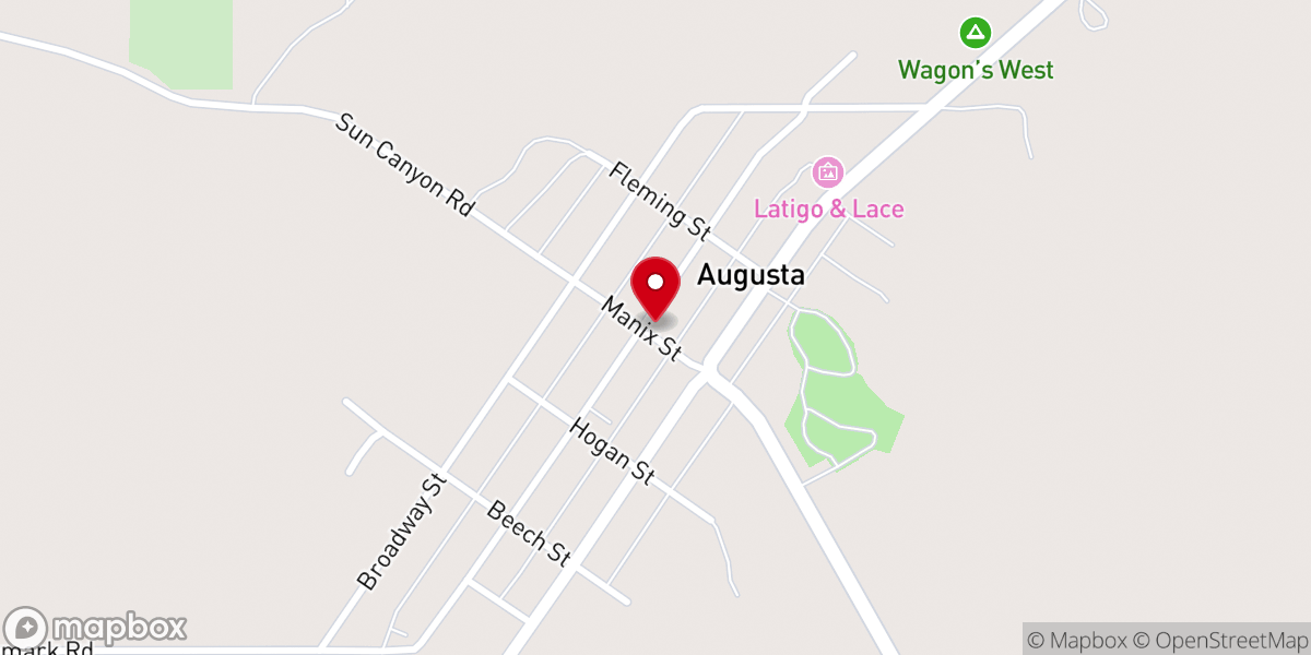 Map showing location of Augusta Community Church