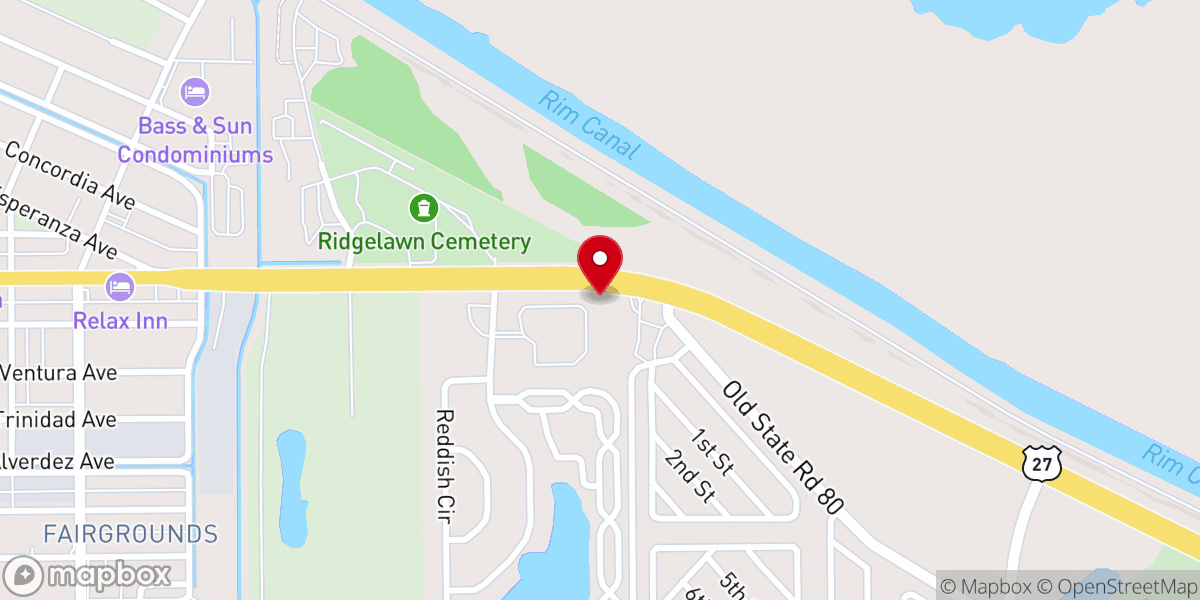 Map showing location of New Harvest Church