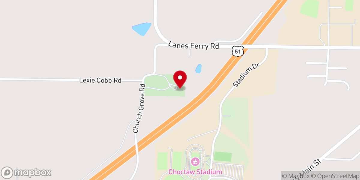 Map showing location of Church Grove Church