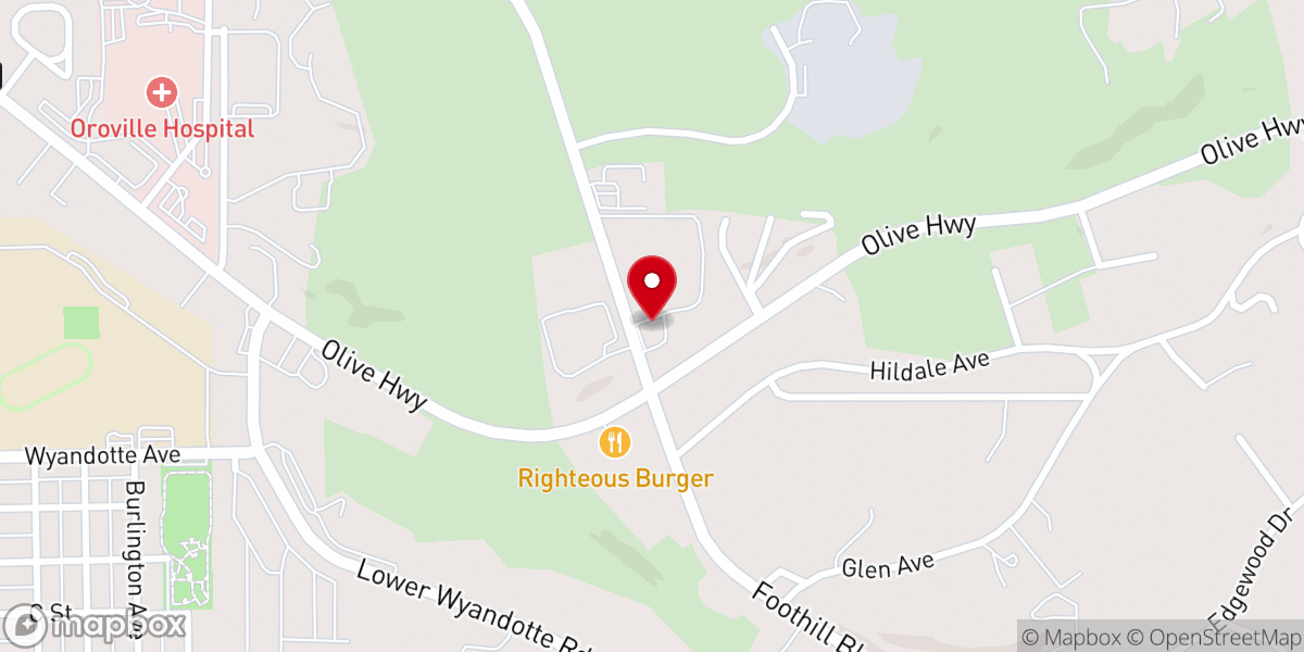 Map showing location of Calvary Baptist Church, CA