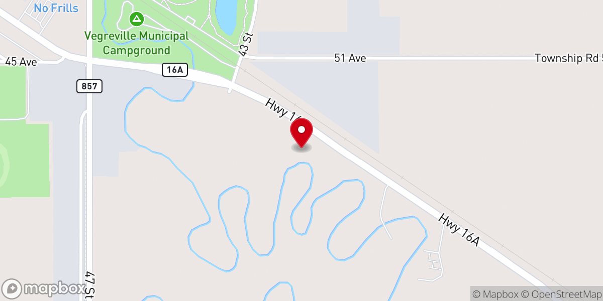 Map showing location of Our Lady of the Highway