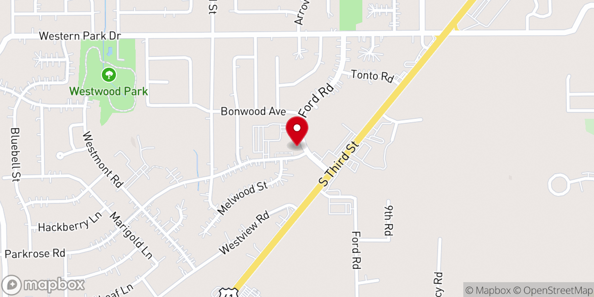 Map showing location of Mt Vernon Baptist Church Westwood