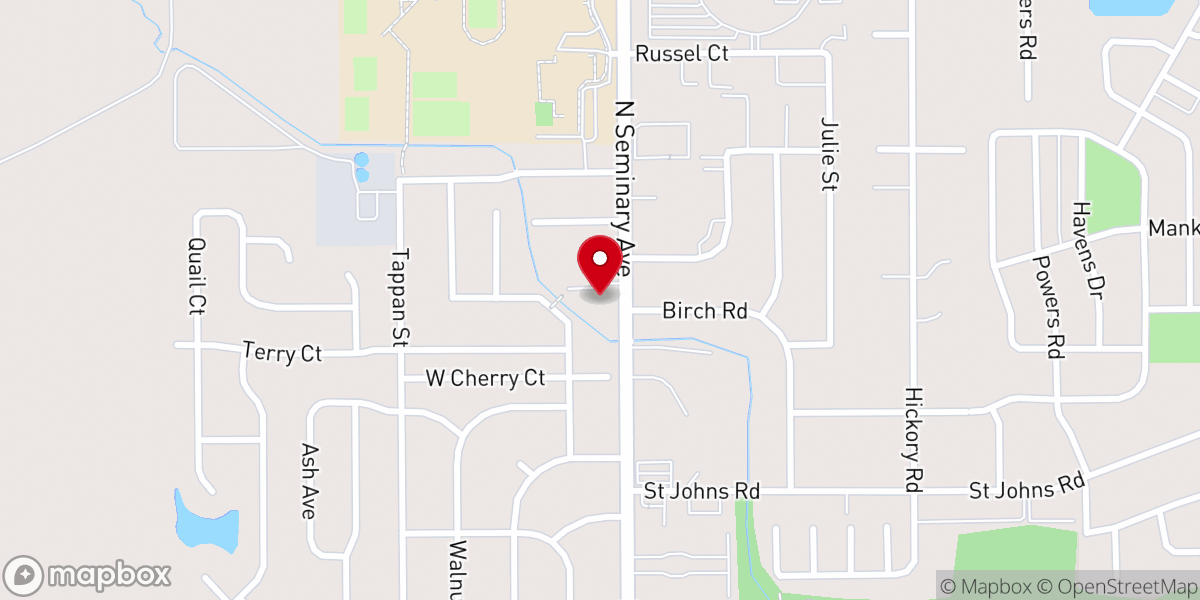 Map showing location of Gospel Grace Chruch