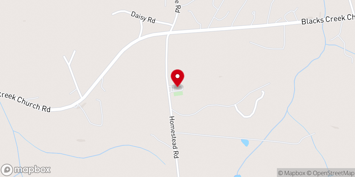 Map showing location of Canaan Baptist Church