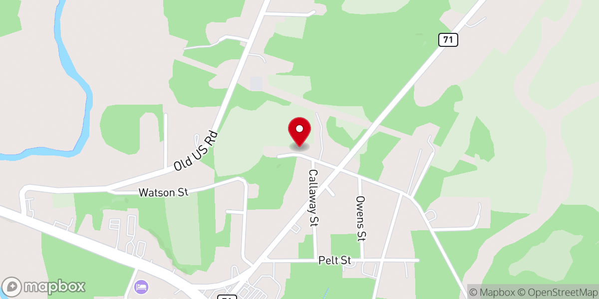 Map showing location of East Side Assembly of God Church