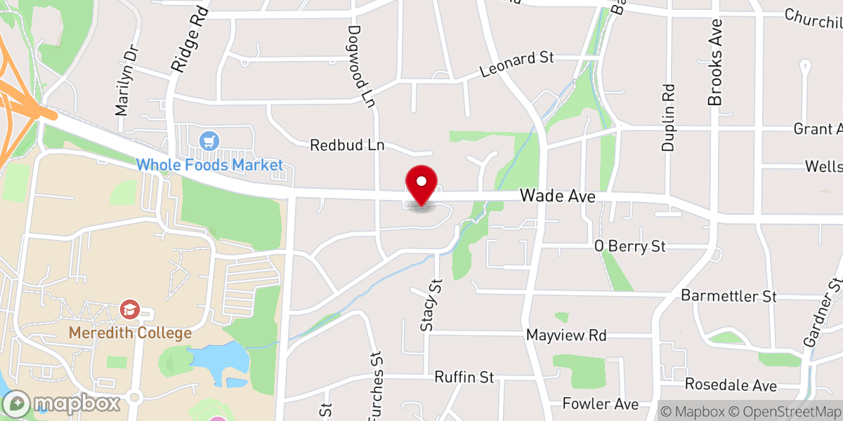 Map showing location of Unitarian Universalist Fellowship of Raleigh