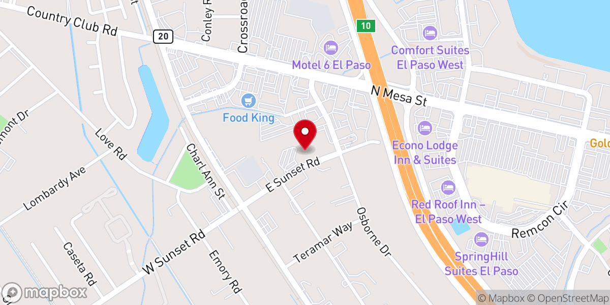 Map showing location of Westside Community Church
