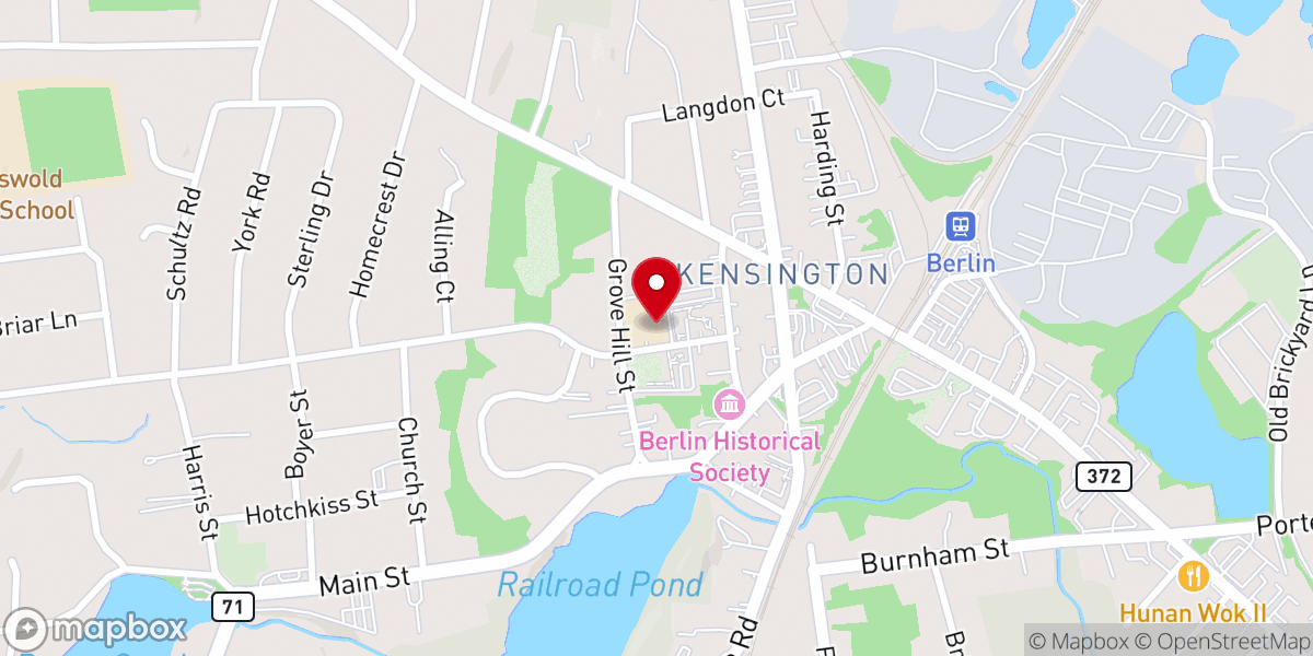 Map showing location of St Paul Parish Center