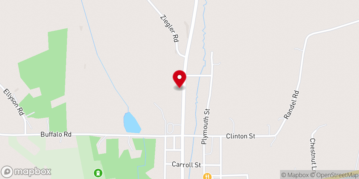 Map showing location of Hanoverton Church of Christ