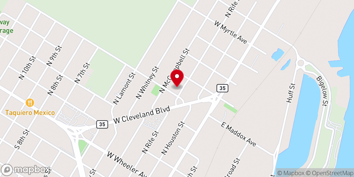Map showing location of Faith Mission Church