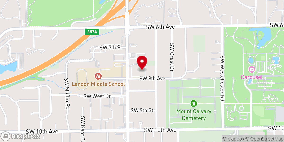 Map showing location of Fairlawn Church-The Nazarene