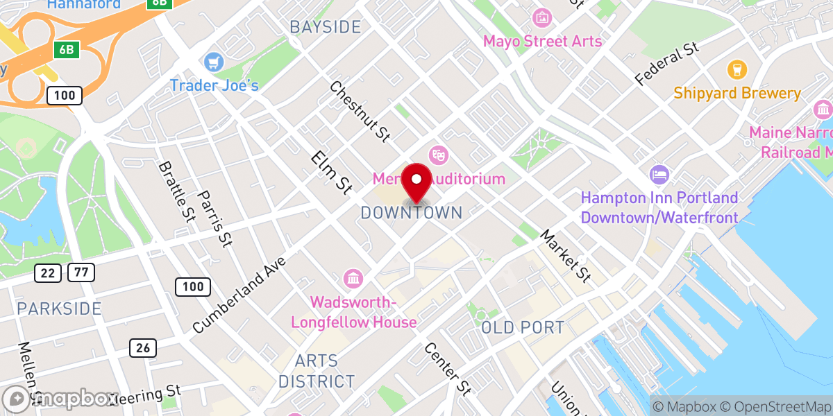 Map showing location of First Church