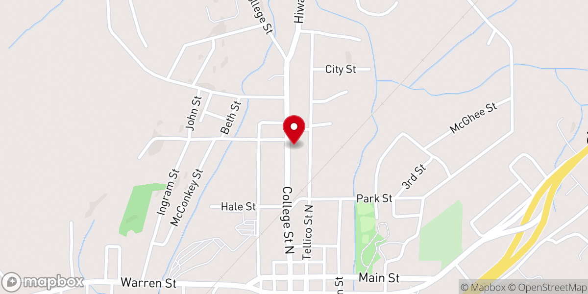 Map showing location of Madisonville Church of Christ