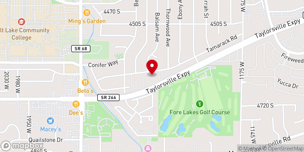 Map showing location of Prince of Peace Lutheran Church and School