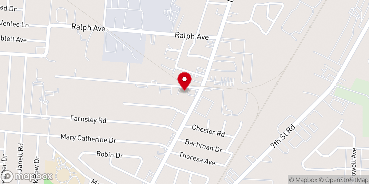 Map showing location of New Life Assembly Church