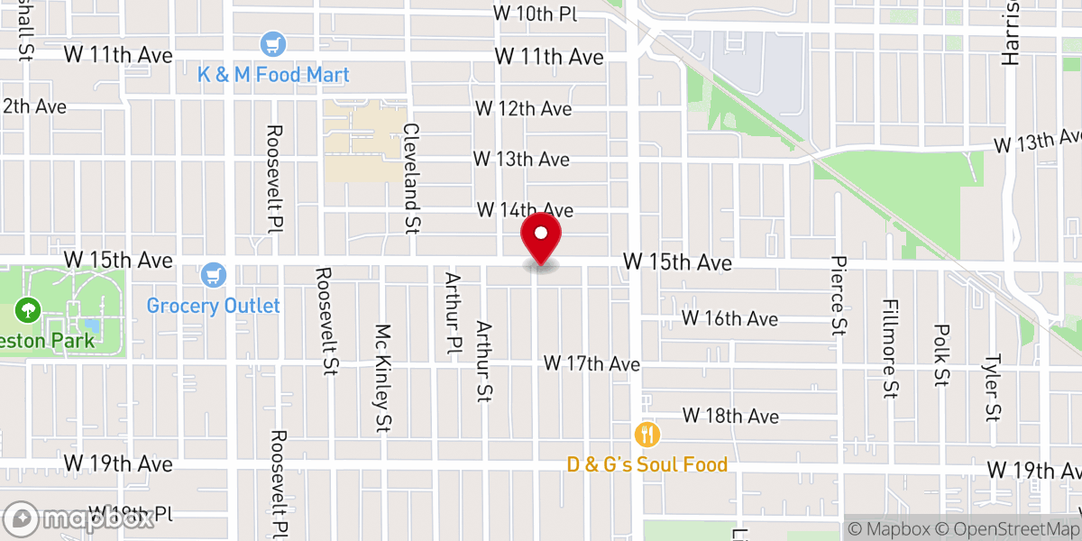 Map showing location of New Shiloh Baptist Church
