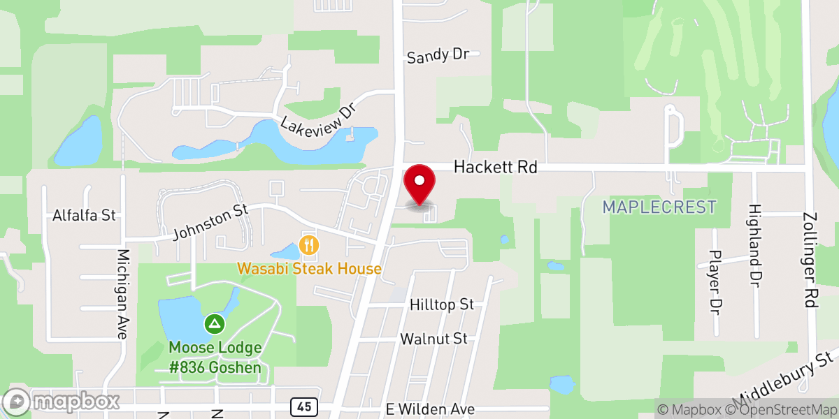 Map showing location of Trinity Holiness Tabernacle