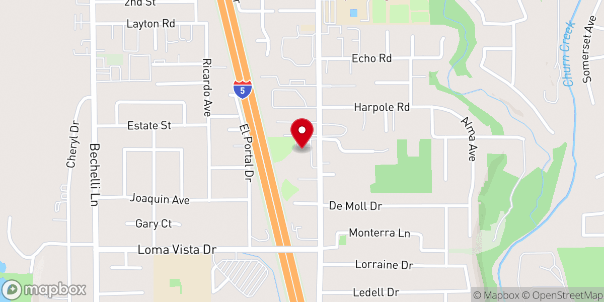 Map showing location of Grace Baptist Church